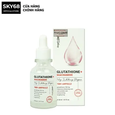 Huyết thanh dưỡng trắng, loại bỏ vết thâm nám Angel's Liquid Glutathione Plus Niacinamide 700 V-ampoule 30ml