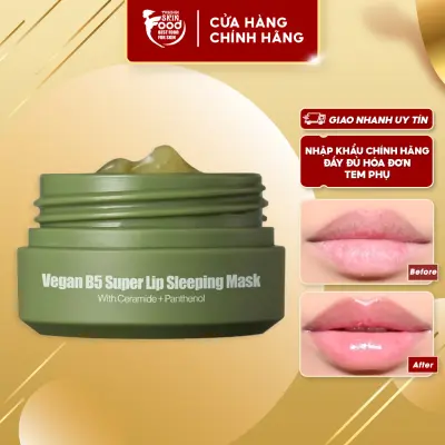 Mặt Nạ Ngủ Môi Cấp Ẩm, Trẻ Hóa Môi Glamrr Q Vegan B5 Super Lip Sleeping Mask 10ml