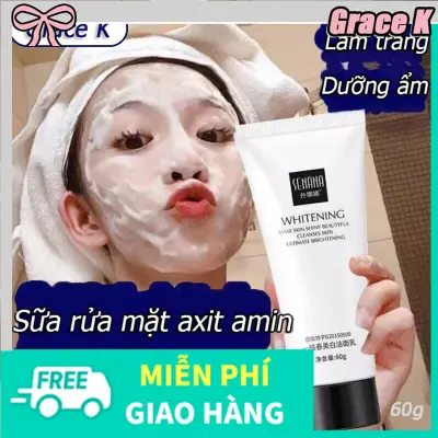 Sữa rửa mặt làm trắng da ngừa mụn trẻ hóa kiềm dầu dưỡng ẩm sạch bụi bẩn Senana 60g