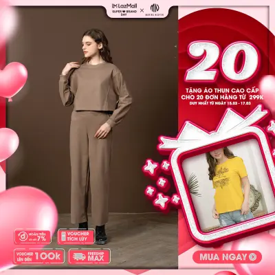 Set đồ thiết kế MARINA NGUYEN Phong cách thể thao, năng động, Chất vải Cotton Nỉ Dày dặn, Thoáng mát, Thoải mái 822047