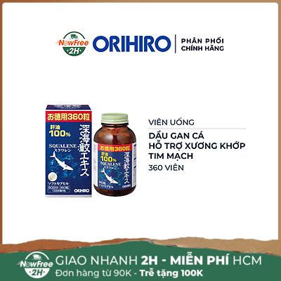 Viên Uống Dầu Gan Cá Orihiro Hỗ Trợ Xương Khớp, Tim Mạch 360 Viên
