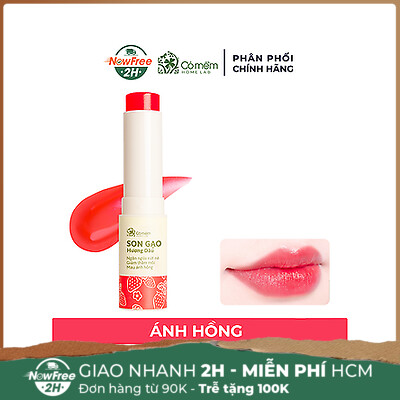 Son Dưỡng Gạo Cỏ Mềm Hương Dâu Màu Ánh Hồng 3.6g