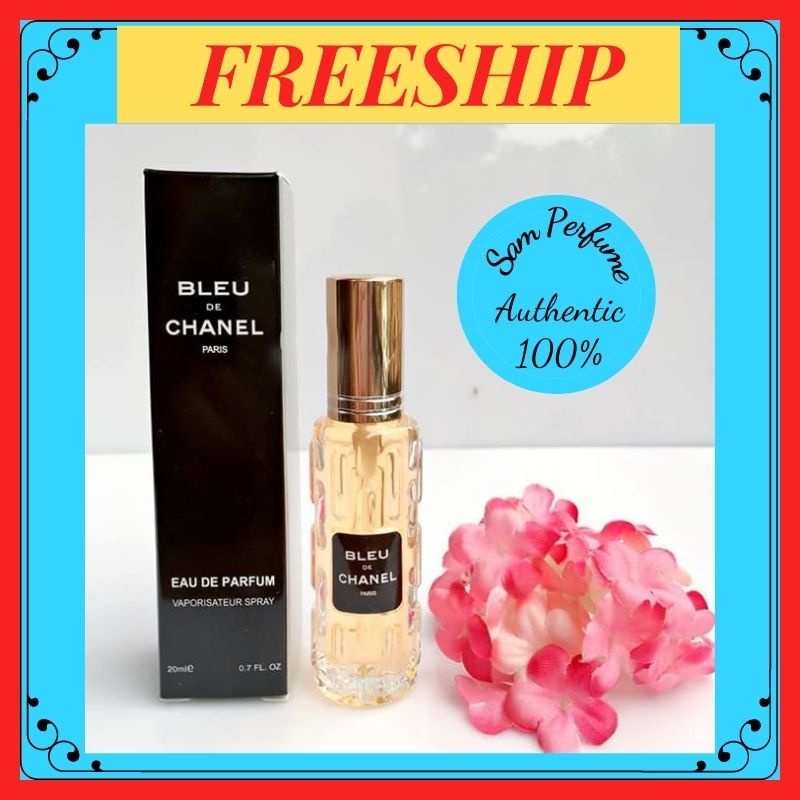 Nước hoa nam Bleu Blue chai mini 20ml vòi xịt mẫu 4d nhỏ gọn chiết Pháp- Mùi Tinh tế- Samperfume