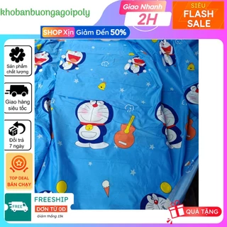 Vải may rèm cửa chống nắng khổ rộng 2m3 chất cotton poly đẹp, doremon đàn
