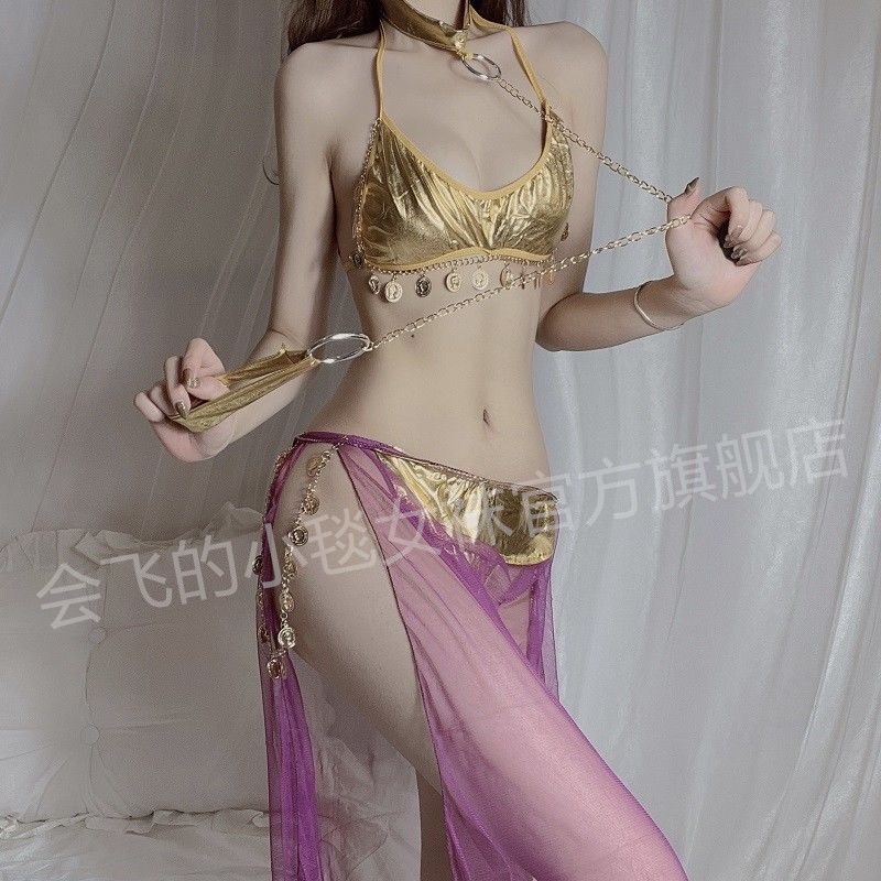 Bộ Đồ Ngủ Gợi Cảm Cổ Gợi Cảm Cosplay Trang Phục Hóa Trang Dunhuang Phong Cách Kỳ Lạ Suspender Gạc Váy Dài Chia Phong Cách Ả Rập Phong Cách Tòa Án Hộp Đêm Váy Dài Phong Cách Cổ Đại Vũ Công Váy