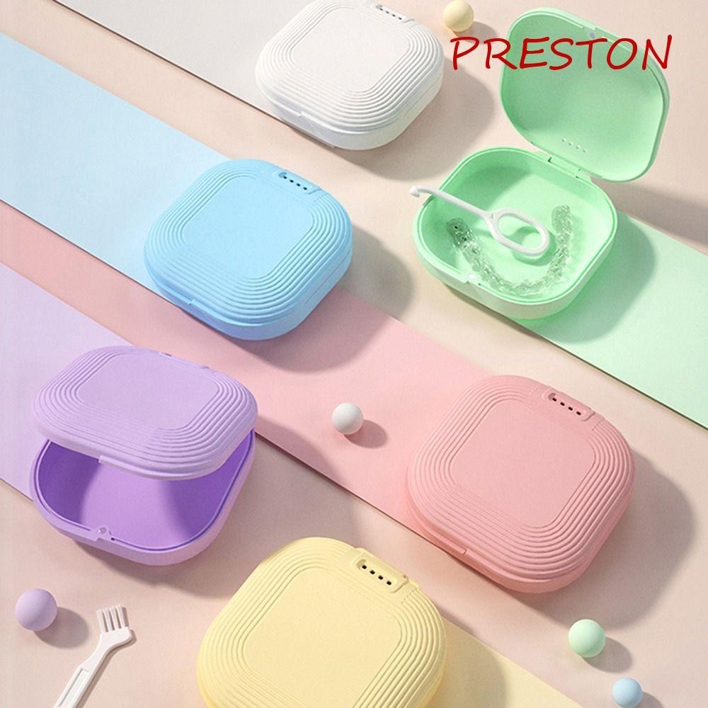 Preston Nẹp Hộp Kín Màu Kẹo Giả Răng Hộp Đựng Bảo Vệ Miệng Giá Đỡ Bảo Vệ Văn Phòng Trẻ Em Hộp Đựng Nha Khoa