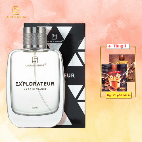 Nước hoa nam Laura Paris 04 Explorateur 100ml  Nước hoa Laura Sunshine Nhật Kim Anh mùi 04 trầm ấm, ngọt ngào