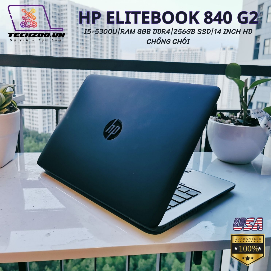 Laptop HP Elitebook 840 G2 Core i5-5300U  8GB RAM  256GB SSD  14inch FHD IPS  USA - mới 98% Laptop TechZOO