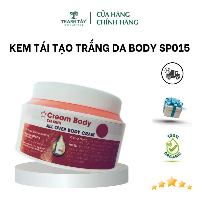 Kem tái tạo trắng da body sp015 dùng cho da đen hũ 200gr