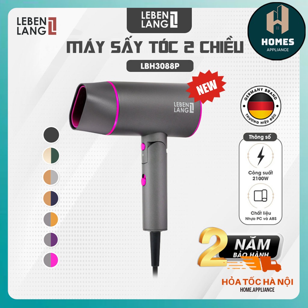 Máy Sấy Tóc Lebenlang LBH3088P  Máy Sấy Tóc Mini 2 Chiều ,Công Nghệ Ion Giúp Tóc Chắc Khỏe