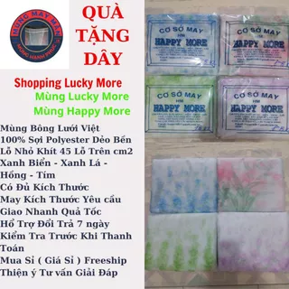 Mùng, màn chống muỗi mùng bông Việt Lucky More 100% sợi Polyester dẻo lổ khít, có đủ màu, đủ kích thước
