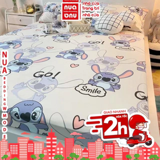 Bộ Ga Gối 3 món Cotton Poly Mẫu Xinh, Drap Giường m4/m6/m8, Ga Trải Giường Và 2 Vỏ Gối Nằm