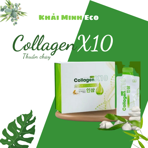 Collagen X10 Chiết Xuất Từ Hồng Sâm Hàn Quốc - Hộp 20 gói- Hỗ Trợ Làm Đẹp, Tăng Độ Ẩm, Tăng Độ Đàn Hồi