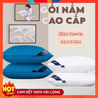 Ruột Gối Đầu Cao Cấp Pillow Nhiều Màu Tiêu Chuẩn 5 Kích Thước 48x74cm, Ruột gối hơi nằm ngủ bông mềm cao cấp.