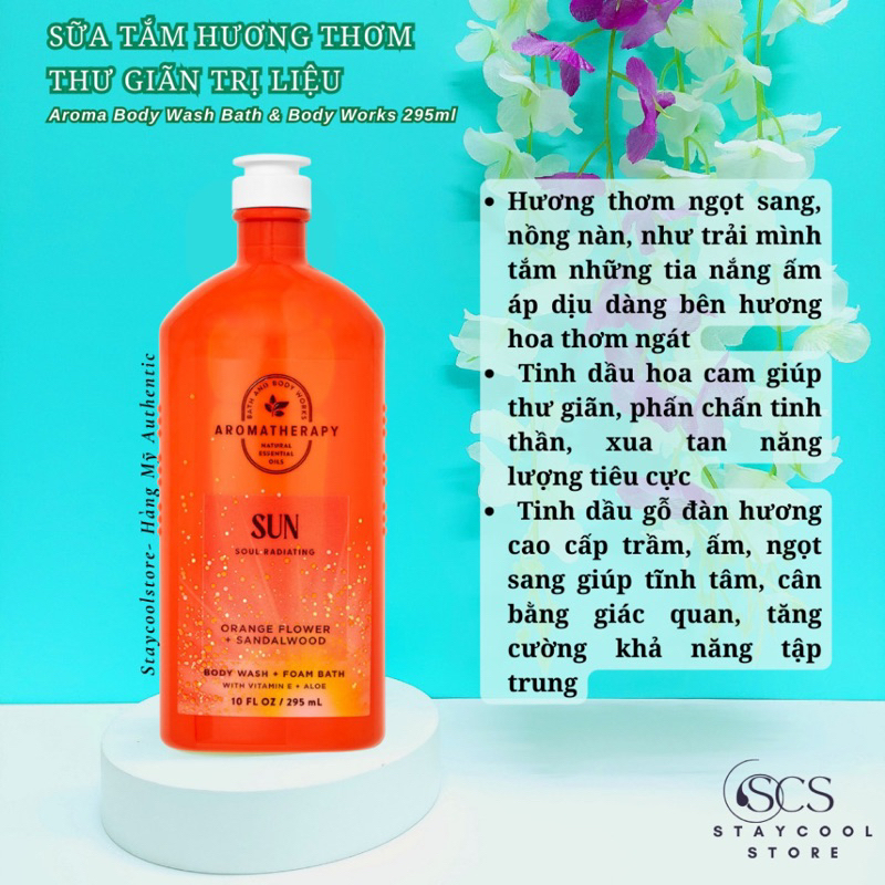 Sữa tắm thư giãn dòng cao cấp Aromatherapy Bath & Body Works Body Wash & Foam Bath 295ml