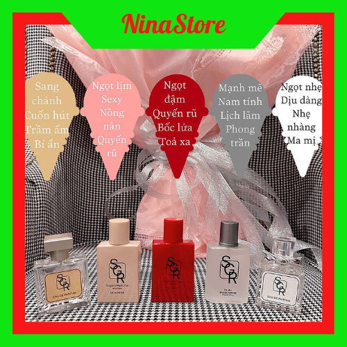 Combo 5chai Tinh dầu Dubai Nước hoa nam nữ 30ml dạng vòi xịt-Mùi Quyến rũ- Lưu hương 8 -12 tiếng- Ninastore Perfume