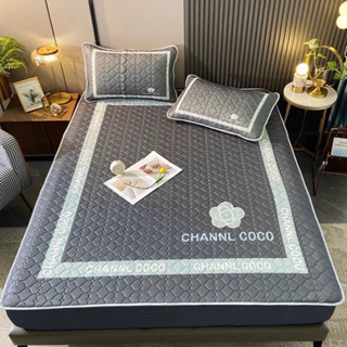 Chiếu điều hòa cao su non 5D thương hiệu COCO tặng kèm 2 vỏ gối, cao cấp, có chun bọc nệm