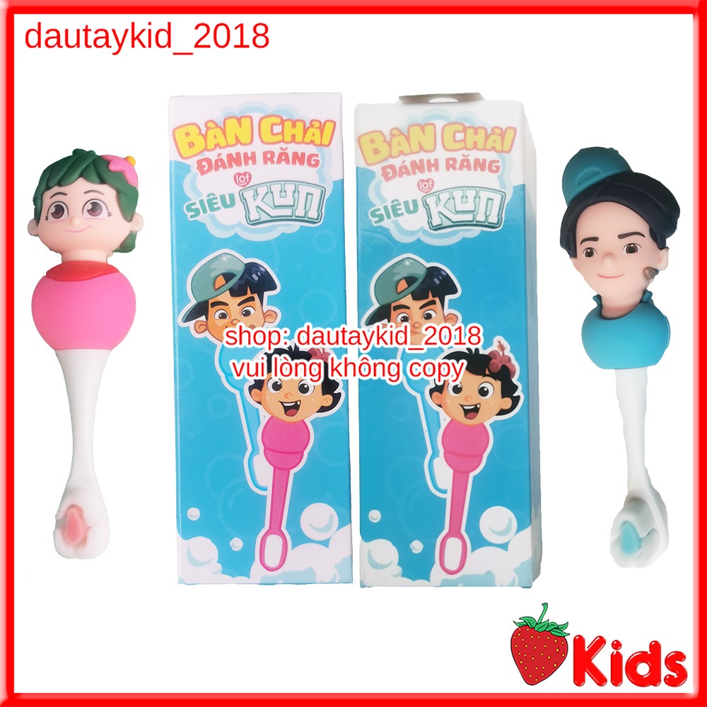 Bàn chải kun sợi Cotton siêu mềm hình Chớp chớp Tám Tuốt Cho Bé Tập Đánh Răng