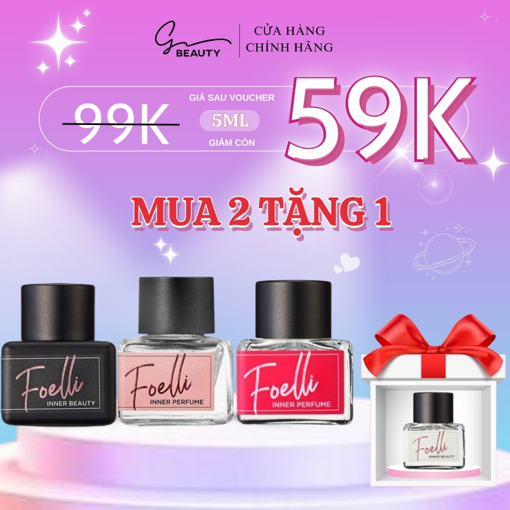Nước hoa vùng kín nữ G Beauty vùng kín thơm ngon, giảm nấm ngứa, mùi hôi dầu thơm nước hoa cô bé dung tích 5ml