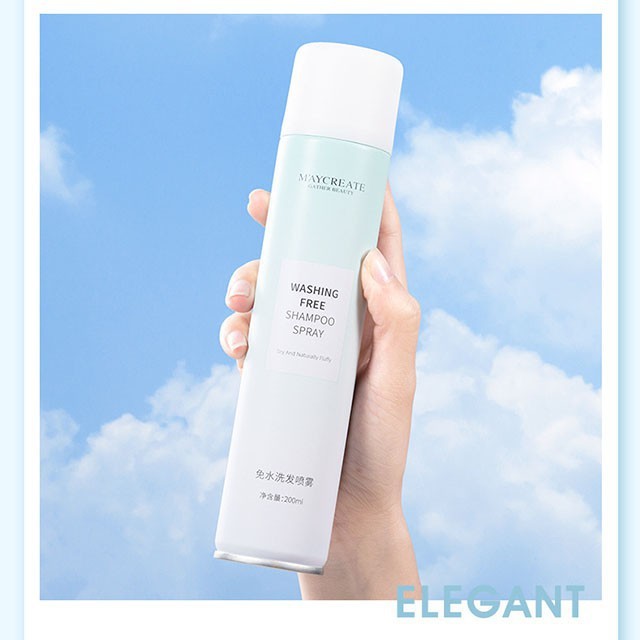 DẦU GỘI KHÔ MAYCREATE WASHING FREE SHAMPOO 200ML - GIÚP SẠCH TÓC, PHỒNG CHÂN TÓC, HƯƠNG THƠM DỄ CHỊU - 16115