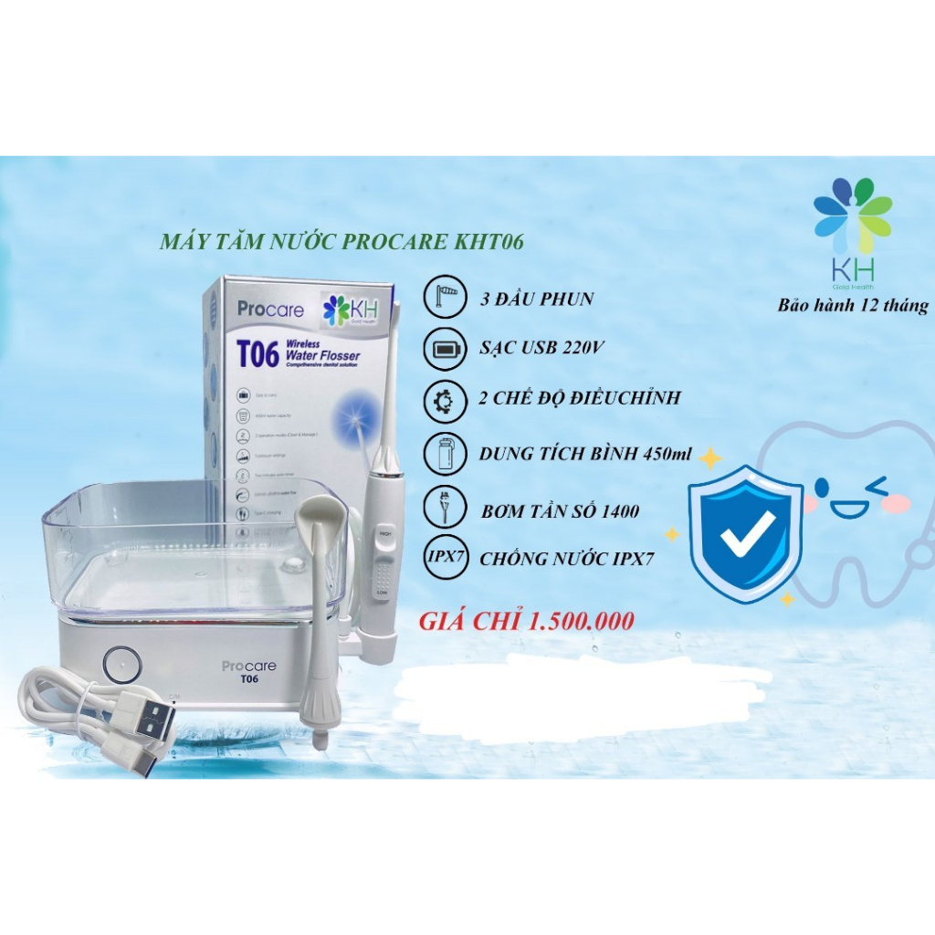 Máy tăm nước procare KHT06