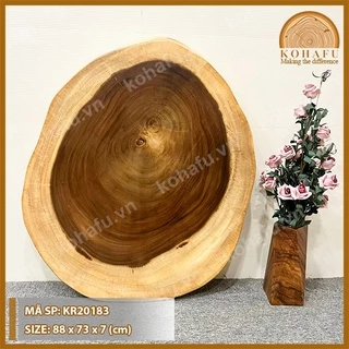 BÀN UỐNG CAFE KHOANH GỖ ME TÂY NGUYÊN TẤM KR20263