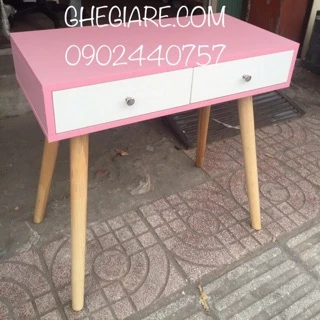 Bàn làm việc 80x40 MDF chống trầy, chống ẩm - Màu hồng hộc trắng