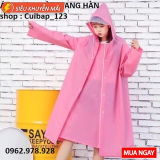 Áo Mưa Khóa Kéo Thời Trang, Áo Mưa Có Mũ Chắn