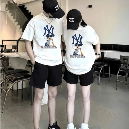Áo Thun MLB Korea Unisex Form Rộng Cotton Cao Cấp - Big Size 120kg