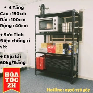 Kệ sắt đa năng lắp ráp 3 tầng, 4 tầng