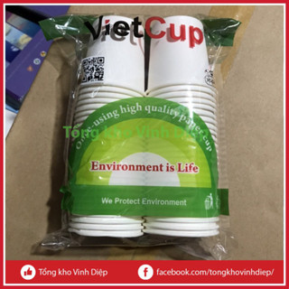 Combo 1 Bịch 50 Cốc Giấy Dùng 1 Lần 180Ml Loại Cao Cấp Thân Thiện Với Môi Trường