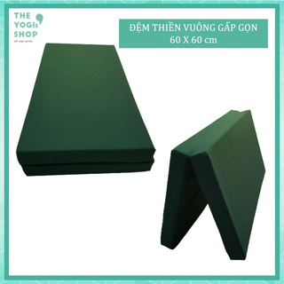  Đệm ngồi thiền vuông 60 x 60cm - Gấp gọn 30 x 60 cm - The Yogis Shop