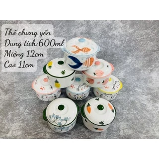 Thố chưng yến 500ml Bát Tràng