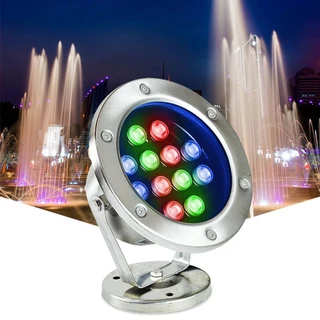 Đèn LED âm nước 12W, Điện 24V AC, INOX 304. Tiêu chuẩn IP 68. Dùng chiếu bể cá, hồ bơi