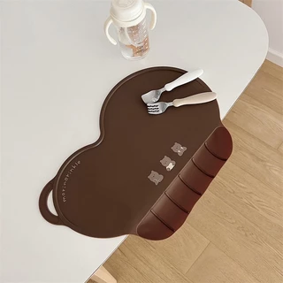 Spot Korean Baby Placemat Children Waterproof Bib Silicone Desk Mat Ins Style Portable Baby Eating Bib Heat Proof Mat 12cc