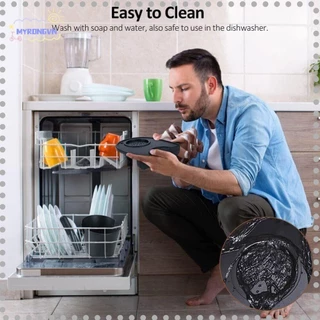 Myrongvn 2 Cái Hộp Đựng Cà Phê, Hộp Gõ Espresso Nhỏ Bằng Nhựa, Có Thanh Gõ Và Đế Chống Trơn Trượt Gel Silica Đen Đất Cà Phê Gõ Xô