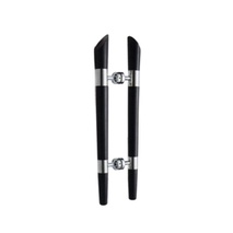 Tay nắm chữ H nhọn 1 đầu phi 32420mm - Inox 201 gỗ đen