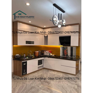 Tủ bếp nhựa vinco chống cháy,siêu bền,bảo hành 5 năm thiết kế theo yêu cầu đo đạc và lắp đặt miễn phí tphcm