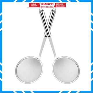 Muỗng lọc vớt bọt Bằng Thép Không Gỉ chất lượng cao, Muôi lọc dầu tách mỡ INOX 304 cao cấp tay cầm dài tiện ích