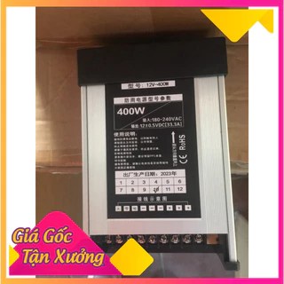 Nguồn Led đúc 12V 33.3A 400W vỏ nhôm ngoài trời chống mưa nắng dùng cho Led đúc F5, các loại Led trang trí
