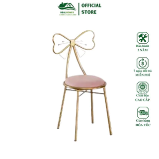 Ghế nơ ngồi bàn trang điểm, ngồi uống trà/ cafe & decor phòng siêu xinh