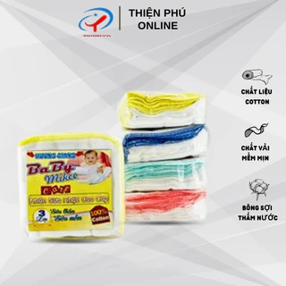 Set 10 khăn xô sữa Cho Bé 3 Lớp THIPHUCO 25x25 Cotton Siêu Dễ Thương Mềm Mại