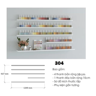 Kệ nail, kệ sơn móng tay, kệ thanh ngang treo tường 304