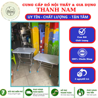 Bàn Inox Xếp Chữ Nhật Gọn , Tiện Lợi , Bàn Ăn , Quán Nhậu , 2 Size , Dễ Sử Dụng