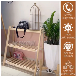 Kệ Gỗ Đa Năng, Kệ Cây 3 Tầng Gỗ Thông
