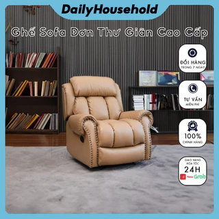 Ghế Sofa Đơn Thư Giãn Da PU Cao Cấp Dailyhousehold là sự kết hợp hoàn hảo giữa thiết kế hiện đại và tiện ích thư giãn.