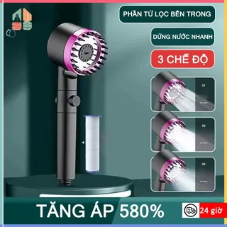 Massage Da Đầu Đa Năng Tiện Lợi Kèm Dây Vòi 1.5mVòi Sen Tăng Áp Cao Cấp, Hỗ Trợ Tăng Lực Nước 4 in1