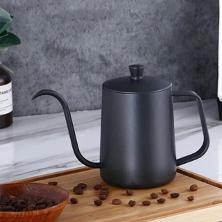 Bình, Ấm Đun Nước Cổ Ngỗng Rót Pha coffe Vòi Dài Inox 304 có nắp đậy 350ML - 600ML