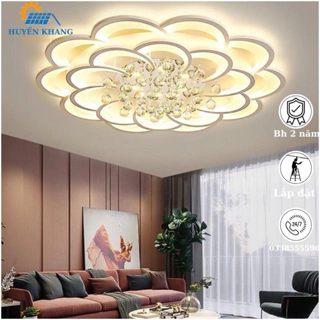 Đèn Ốp trần Hoa Mai 20 Cánh Hoa Pha Lê 3 Chế Độ Sáng BH 1 NĂM Hàng đẹpĐÈN LED TRANG TRÍ