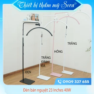 Đèn bán nguyệt Phun xăm, Đèn chữ C có livestream, 3 chế độ sáng - BẢN 23INCHES
